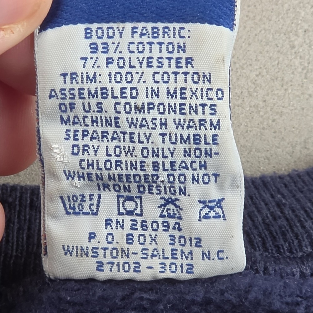 Vintage Champion Notre Dame Fighting Irish Sweatshirt Men 2XL Navy Blue Crewneck - Picture 7 of 10